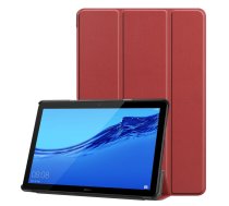 Huawei MediaPad T5 10.1" Tri-fold Stand Cover Case, Wine Red | Vāks Apvalks Pārvalks Grāmatiņa Planšetdatoram