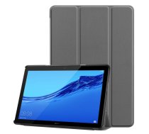Huawei MediaPad T5 10.1" Tri-fold Stand Cover Case, Grey | Vāks Apvalks Pārvalks Grāmatiņa Planšetdatoram