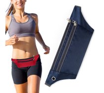 Ultimate Skriešanas Vingrošanas Jostas Soma, Zila | Outdoor Travel Running Belt Zipper Waist Crossbody Bag for Phone Keys with Headphone Outlet