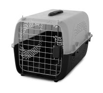 Būris Soma Dzīvnieku (Kaķi, Suņi, Truši utt.) Pārvadāšānai Transportēšanai, Pelēks/Melns | Pet Animal Carrier Cage