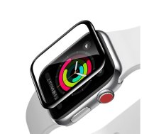 Apple Watch 1/2/3 38mm Baseus 0.2mm Tempered Glass Soft Screen Protector, Black | Viedpulksteņa Lokāmais Aizsargstikls Pilna Pārklājuma