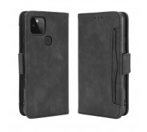 Google Pixel 4a 5G Multi-slot Leather Case Wallet Cover, Black | Telefona Vāciņš Maciņš Apvalks Grāmatiņa