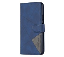 Xiaomi Mi 11 Lite Geometric Texture Wallet Stand Leather Phone Book Case Cover, Blue | Telefona Vāciņš Maciņš Apvalks Grāmatiņa