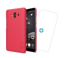 Huawei Mate 10 2017 (ALP-L09, L29) Nillkin Super Frosted Shield Case + Screen Protector, Red | Telefona Vāciņš Maciņš Apvalks + Aizsargplēve