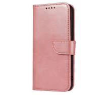 Huawei P40 lite / Nova 6 SE / Nova 7i Magnet Elegant Bookcase Cover Case, Pink | Telefona Vāciņš Maciņš Apvalks Grāmatiņa