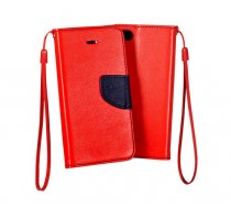 Huawei P20 lite 2018 (ANE-LX1, ANE-LX2J) Fancy TPU Book Case Cover Stand, Red / Navy | Telefona Maciņš Vāciņš Apvalks Grāmatiņa