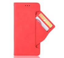 Nokia C10 / C20 Wallet Design Multiple Card Slots Phone Cover Case, Red | Telefona Vāciņš Maciņš Grāmatiņa Apvalks