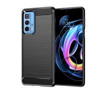 Motorola Edge 20 Pro Carbon Flexible Cover TPU Case, Black | Telefona Maciņš Vāciņš Apvalks Bampers