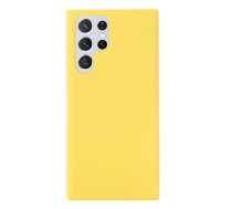 Samsung Galaxy S22 Ultra 5G (SM-S908) Liquid Silicone Microfiber Case Cover, Yellow | Telefona Vāciņš Maciņš Apvalks Bamperis