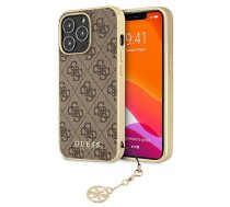 Apple iPhone 13 Pro / 13 6.1" Guess Brown Hardcase 4G Charms Collection | Kvalitatīvs Telefona Maciņš Vāciņš Apvalks