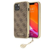 Apple iPhone 13 6.1" Guess Brown Hardcase 4G Charms Collection | Kvalitatīvs Telefona Maciņš Vāciņš Apvalks