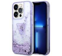 Guess Apple iPhone 14 Pro 6.1'' GUHCP14LLFCTPU Liquid Glitter Palm Case Cover, Purple | Telefona Vāciņš Maciņš Apvalks Grāmatiņa