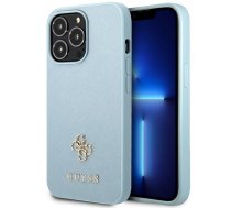 Apple iPhone 13 Pro / 13 6.1" Guess Blue Hardcase Saffiano 4G Small Metal Logo | Kvalitatīvs Telefona Maciņš Vāciņš Apvalks