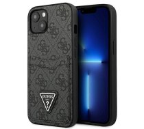 Apple iPhone 13 Mini 5,4" Guess Black Hardcase 4G Triangle Logo Cardslot | Kvalitatīvs Telefona Maciņš Vāciņš Apvalks