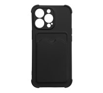 Apple iPhone 7 8 Plus 5.5" Silicone Wallet Card Case, Black | Silikona Vāciņš Maciņš Apvalks Bampers