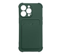 Apple iPhone 7 8 Plus 5.5" Silicone Wallet Card Case, Green | Silikona Vāciņš Maciņš Apvalks Bampers