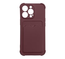 Apple iPhone X / Xs 10 5.8" Silicone Wallet Card Case, Raspberry | Silikona Vāciņš Maciņš Apvalks Bampers