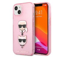 Apple iPhone 13 mini 5.4'' Karl Lagerfeld Glitter Karl`s & Choupette Cover Case, Pink | Telefona Vāciņš Maciņš Apvalks Bampers