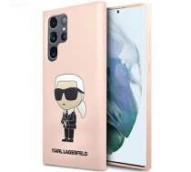 Samsung Galaxy S23 Ultra (SM-S918) Karl Lagerfeld Silicon Ikonik Cover Case, Pink | Telefona Vāciņš Maciņš Apvalks Bampers