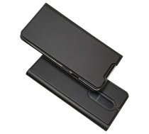 OnePlus 7 Pro Magnetic Adsorption Leather Card Holder Case Cover, Black | Vāks Maciņš Maks Grāmatiņa Apvalks