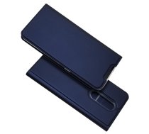 OnePlus 7 Pro Magnetic Adsorption Leather Card Holder Case Cover, Blue | Vāks Maciņš Maks Grāmatiņa Apvalks