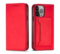 Samsung Galaxy A54 (SM-A546) Magnet Card Pouch Wallet Book Case Cover, Red | Telefona Vāciņš Maciņš Apvalks Grāmatiņa