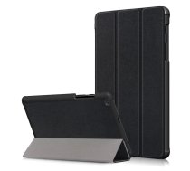 Samsung Galaxy Tab A 8.0'' 2019 (SM-T290, SM-T295) Trifold Stand PU Leather Hard Protective Cover Case, Black | Planšetes Vāciņš Maciņš Apvalks Grāmatiņa