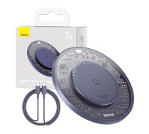 Baseus Fast Simple 2 Qi Magnetic Wireless Qi Charger 15W, Purple | Ātrās Bezvadu Uzlādes Ierīce