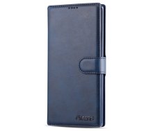Samsung Galaxy Note 10 Plus (SM-N975F) AZNS Leather Stand Case Cover with Card Slots, Blue | Telefona Maciņš Vāciņš Apvalks Grāmatiņa