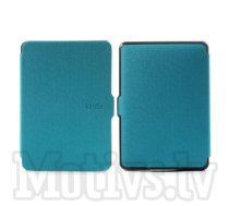 Amazon Kindle Paperwhite e-reader 1 2 3 cross texture magnetic click cover, blue - mākslīgās ādas vāks ar magnētu