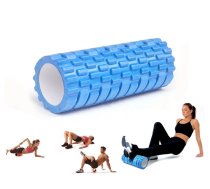 Masāžās Jogas Fitnesa Pilates Putu Rullis - 30x10cm, Gaiši zils | Foam Yoga Massage Roller