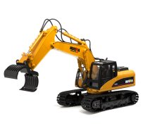 Radiovadāms kāpurķēžu ekskavators ar satvērēju H-Toys Huina 1570 16CH 2.4 1:14 | Tracked RC Timber Excavator