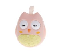 Bērnu Attīstošā Neapgāžamā Taktīlā Maņu Rotaļlieta Grabulis "Pūce", Rozā | Kid's Tumbler Toy Rattle "Owl"