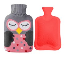 Termo-ūdens pudele ar 2l pūces vāciņu | Thermofor in a cover owl - classic hot water bottles, rubber hot water bottle