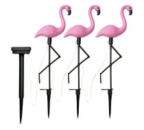 Solārās dārza lampas Flamingi, 3 gab. - solar garden lights, flamingo decor, outdoor led lights