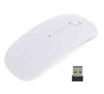 Generic AK278D bezvadu optiskā pele Slim, balta - wireless mouse, optical mouse, slim mouse