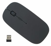 Plāna bezvadu optiskā pele, melna - wireless mouse, slim mouse, optical mouse