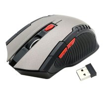 Bezvadu optiskā spēļu pele AK303B, melna/sudraba - wireless mouse, gaming mouse, optical mouse