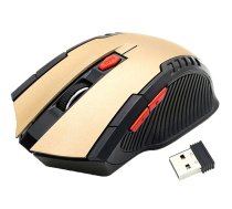 Bezvadu optiskā spēļu pele AK303A, melna/zelta - wireless mouse, gaming mouse, optical mouse