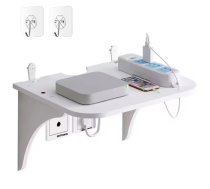 Sienas plaukts Wi-Fi rūterim SL14, balts - router shelf, wall mount shelf, cable management shelf
