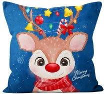 Spilvendrāna ar ziemeļbriedi, dekoratīva Ziemassvētku mājas tekstila kolekcija - decor, home decor, office decor