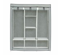 Tekstila drēbju skapis XL, pelēks - textile wardrobe, clothes closet, folding wardrobe