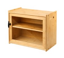 Bambusa maizes kaste divlīmeņu, ietilpīgs trauks maizei un konditorejas izstrādājumiem - food storage containers