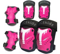 Skeitborda velosipēdu aizsargi bērniem S/M rozā krāsā NICEKIDS SAFEGUARDS | Skateboard Bike Protectors For Kids S/M Pink NICEKIDS SAFEGUARDS