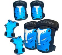 Bakalu GX-P5 N aizsargu komplekts bērniem S/M, zils - kids protective gear, knee and elbow pads