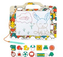 Bakalu Forest Party koka divpusēja magnētiskā tāfele zīmēšanai - magnetic drawing board, wooden toy