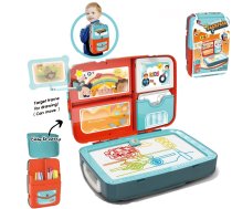 Bakalu KZ0857 magnētiskā zīmēšanas tāfele-mugursoma, sarkana/zila - magnetic drawing board, sketch pad for kids