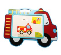 Bakalu divpusēja magnētiskā un krīta tāfele Auto ar magnētiem - magnetic board for kids, chalkboard for children