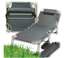 Bakalu KZ1143 saliekams dārza un pludmales sauļošanās krēsls - sun lounger, folding beach chair, garden lounger