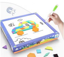 Bakalu KZ0898 magnētiskās puzles kluči Kształty - magnetic blocks, kids puzzle, Bakalu toys
